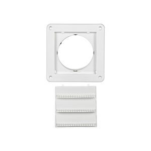 Lambro 674W 4 Inch White Plastic Fresh Air Intake Vent (Rain Guard)