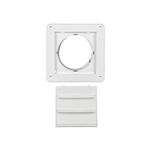 Lambro 674W-C 4 Inch White Plastic Fresh Air Intake Vent (Rain Guard)