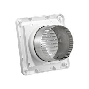 Lambro 674W-ML 4 Inch White Plastic Fresh Air Intake Vent (Mini Louver)