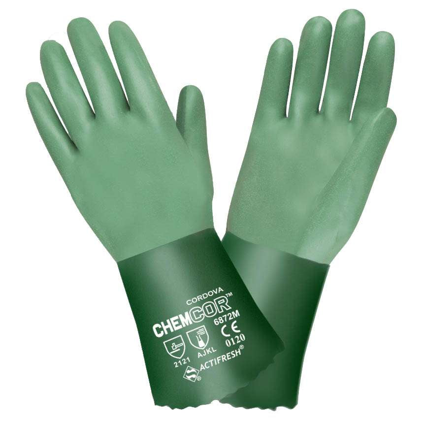 Cordova Safety 6872XL Supported, Chem-Cor™, Neoprene, Sandy, 12 Inch
