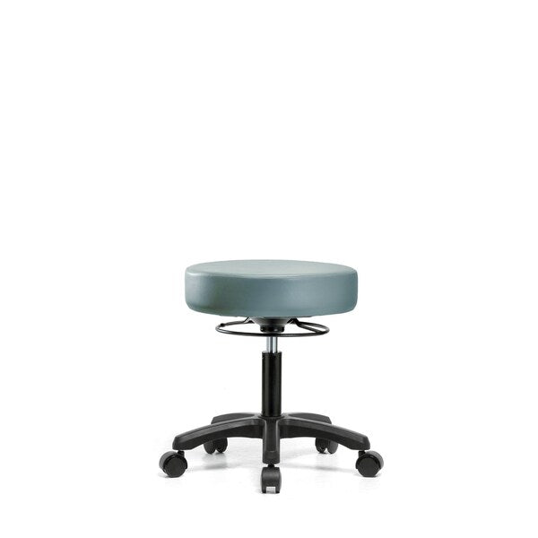Blue Ridge Ergonomics VDHMS-RG-RC-8822 Vinyl Mini-Stool - Desk Height with Casters in Storm Supernova™ Vinyl