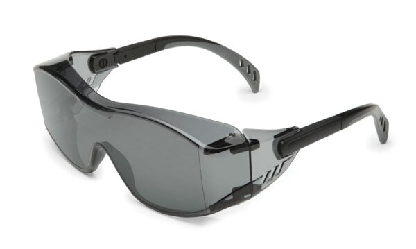 Gateway Safety 6983 Cover2 OTG Safety Glasses - Over-the-Glasses Lightweight Wraparound Eye Protection with Adjustable Temples