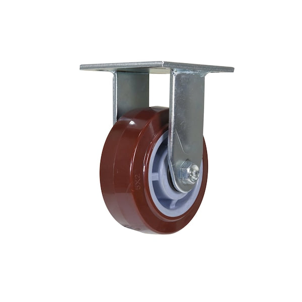 Vestil CST-VE-5X2PUP-R Polyurethane Rigid Caster 5 In. Diameter x 2 In. Width 600 Lb. Capacity Maroon/Gray