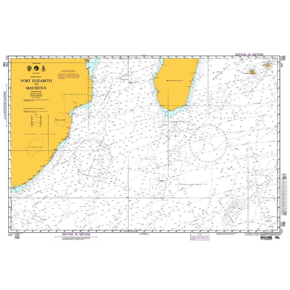 Paradise Clay NGA_700 NGA Chart Port Elizabeth to Mauritius