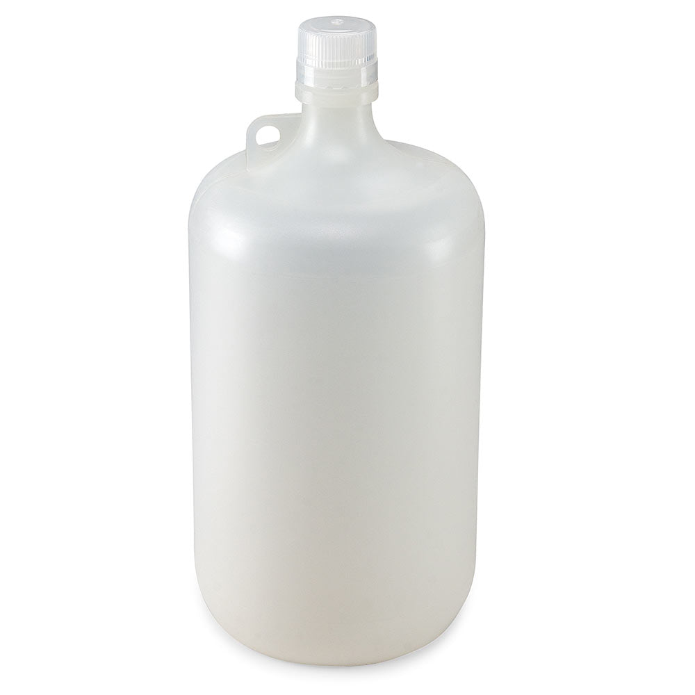 Globe Scientific 7054000 Bottle Narrow Mouth PP Bottle Attached PP Screw Cap 4 Litres (1 Gallon)