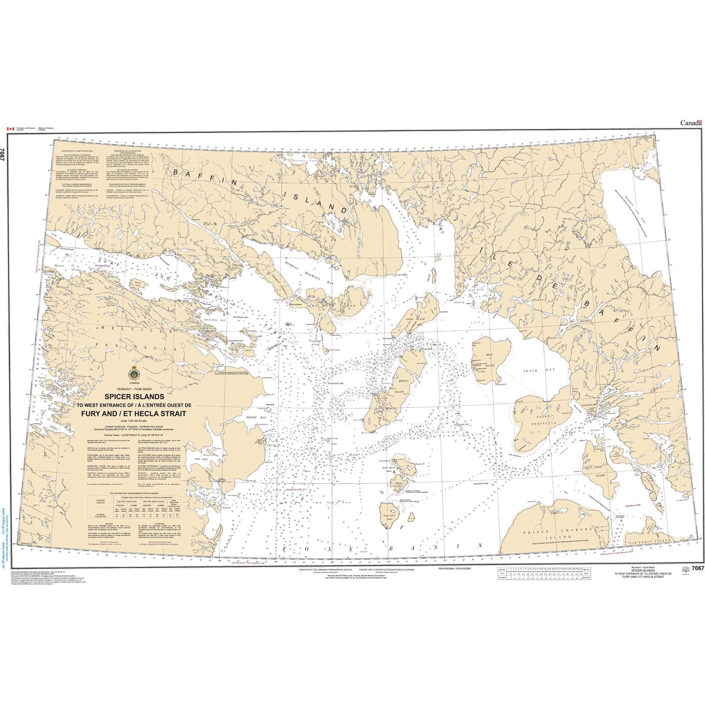 Paradise Clay CAN7067 CHS Spicer Islands to West Entrance of Fury and Hecla Strait