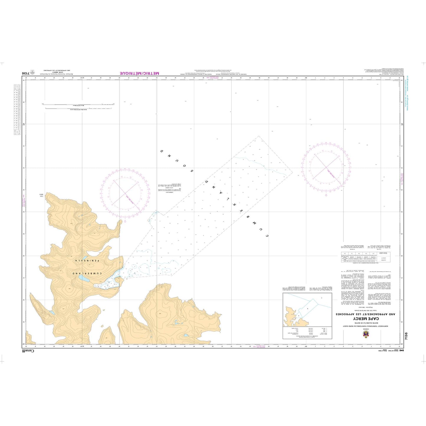 Paradise Clay CAN7136 CHS Chart Cape Mercy and Approaches/et les Approches