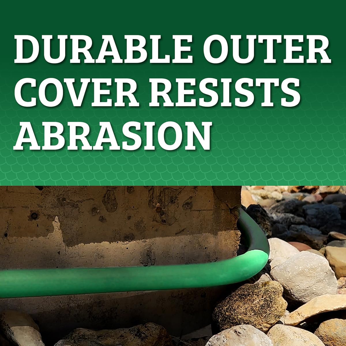 Colors HFZC5100GR-E Std Grip Garden Hose 5/8" x 100' 3/4" - 11 1/2 GHT Fittings, Forest Green