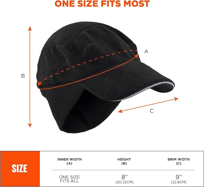 Ergodyne 16965 N-Ferno 6807 Winter Baseball Cap with Ear Flaps