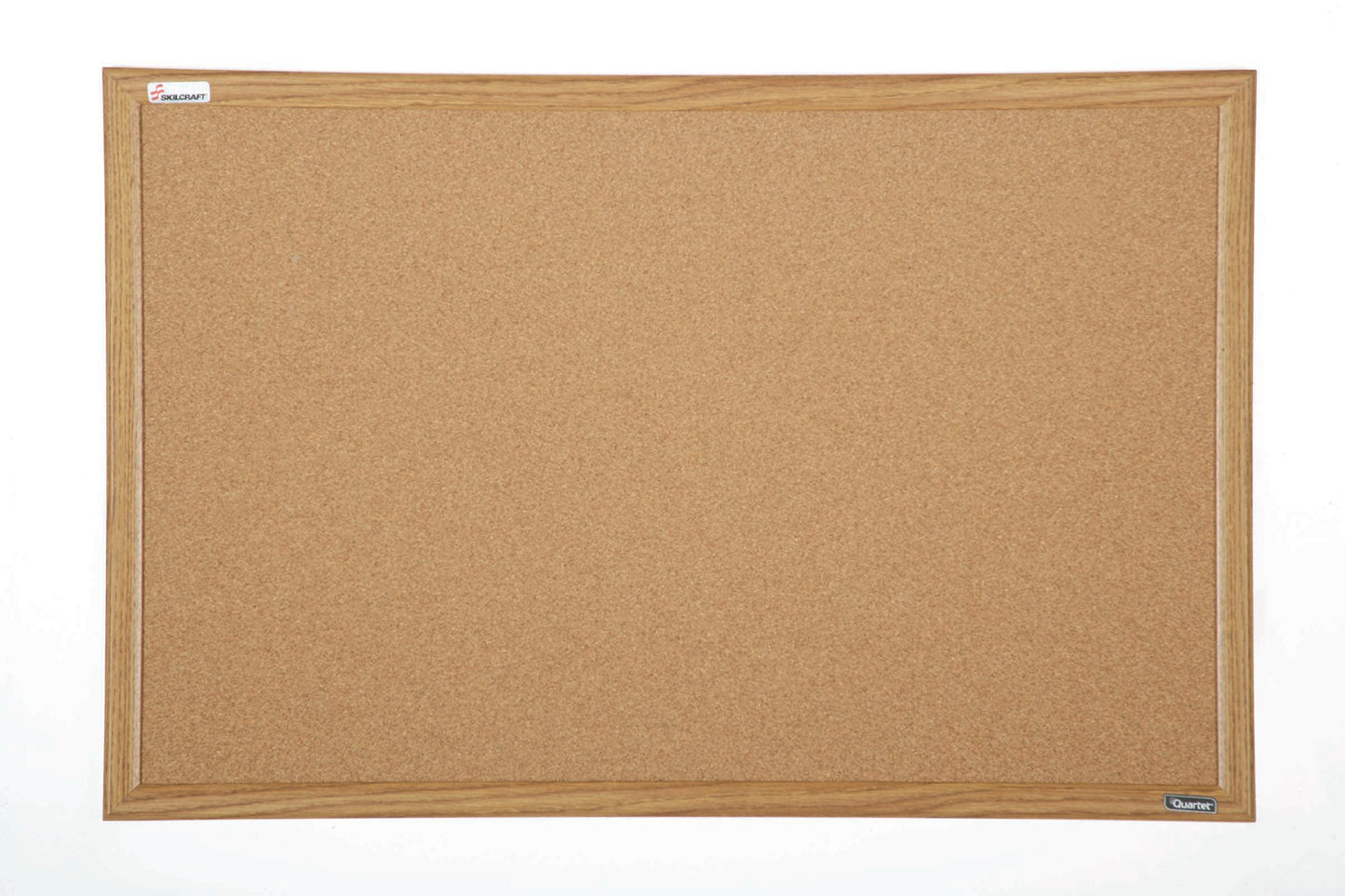AbilityOne 7195015679519 Quartet/Skilcraft Natural Cork Bulletin Board - Oak Frame - 24" X 18"