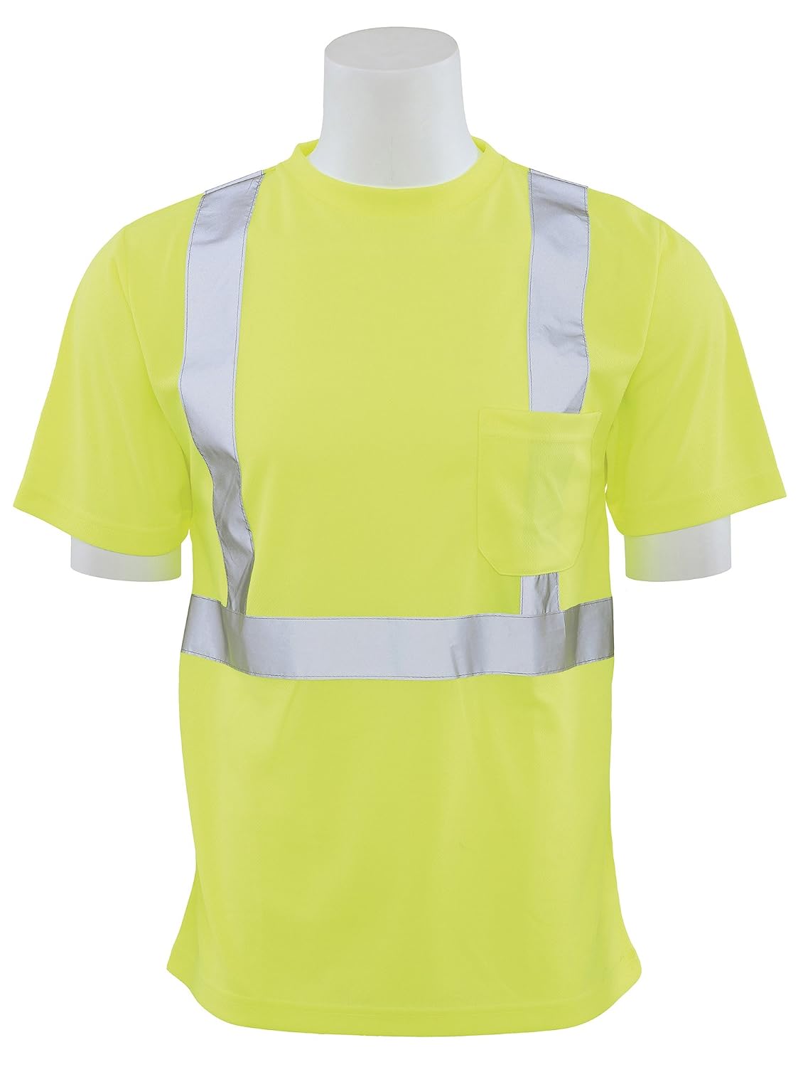 Delta Plus WEL62181HLMD 9006SX Type R, Class 2 Birdseye Mesh Short Sleeve T-Shirt with X-Back, Hi Viz Lime, MD