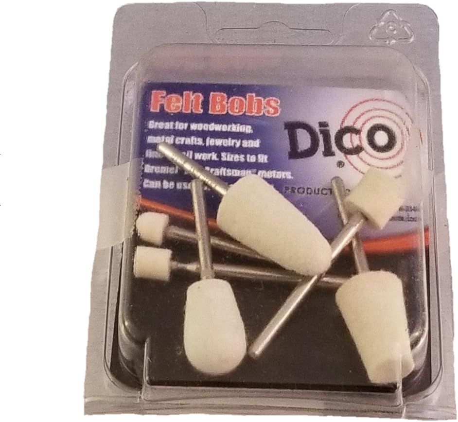 Dico 7500077 Felt BOB KIT 6 Piece Assorted Shapes 1/8" Mandrel