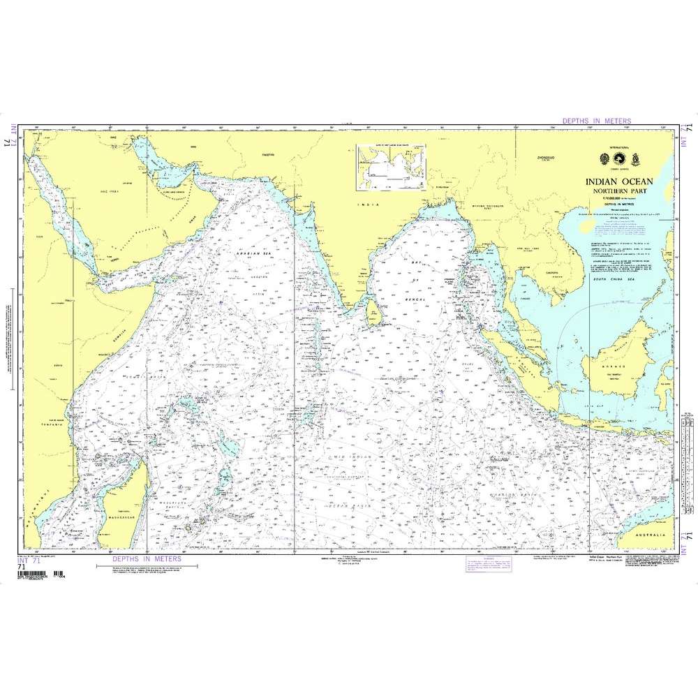 Paradise Clay NGA_71 NGA Chart Indian Ocean Northern Portion