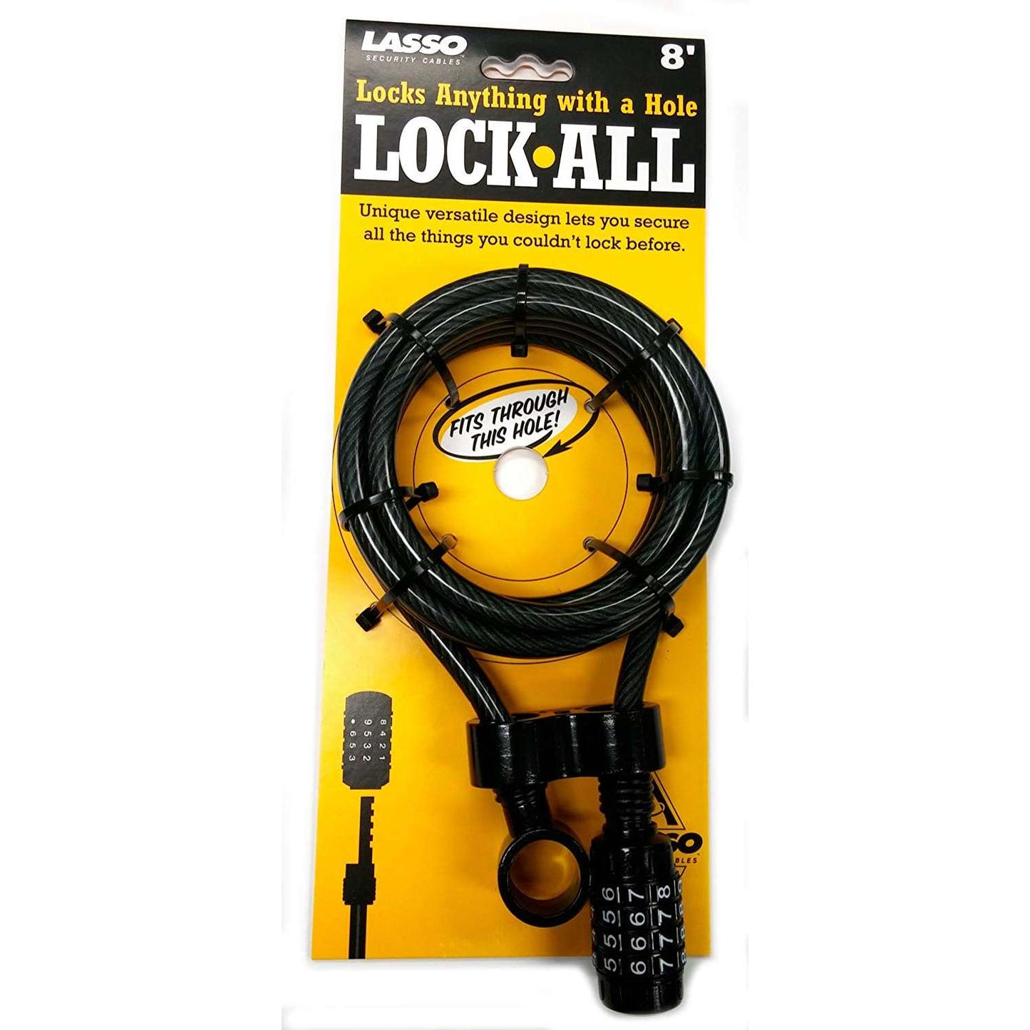Paradise Clay LAS001 Lasso Master Lock-All Cable Utility Combination Lock Great for Guns