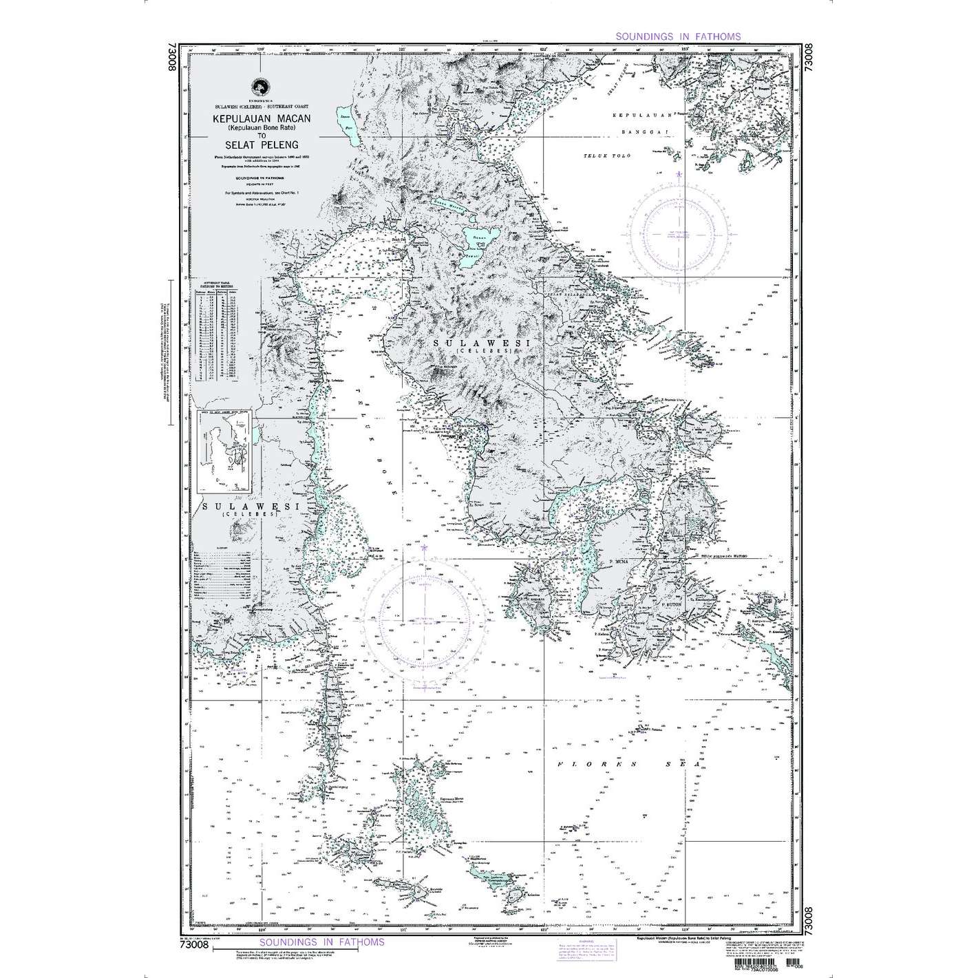 Paradise Clay NGA_73008 NGA Chart Kepulauan Bone Rate to Selat Peleng