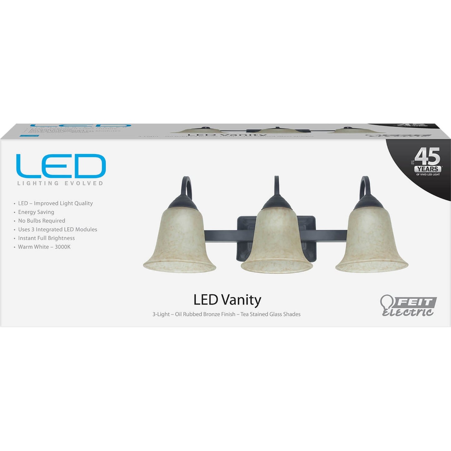 Feit Electric 73804 24W Warm White (3000K) 3-Light LED Vanity Fixture