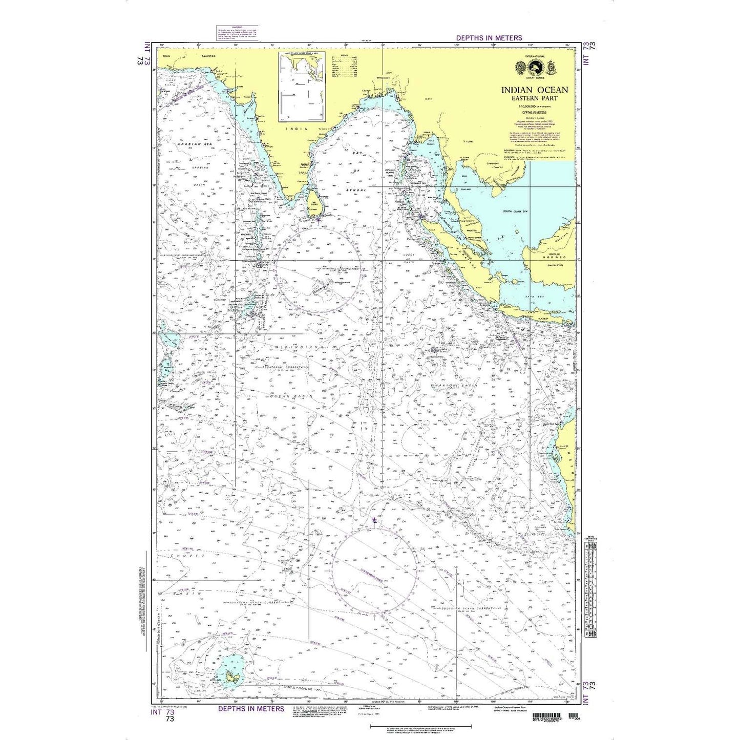 Paradise Clay NGA_73 NGA Chart Indian Ocean - Eastern Portion