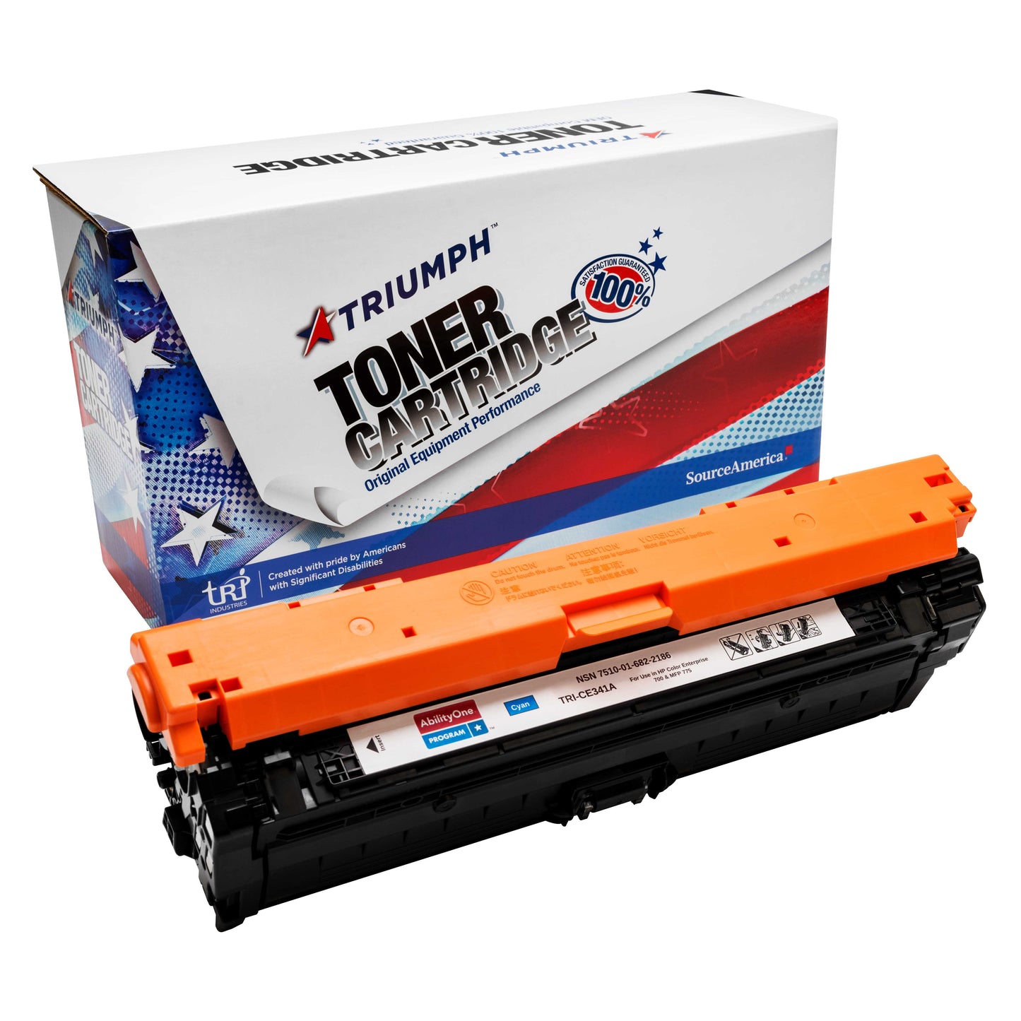 AbilityOne 7510016822186 Toner Cartridge Remanufactured Hp 651A Series Compatible Cyan Ink