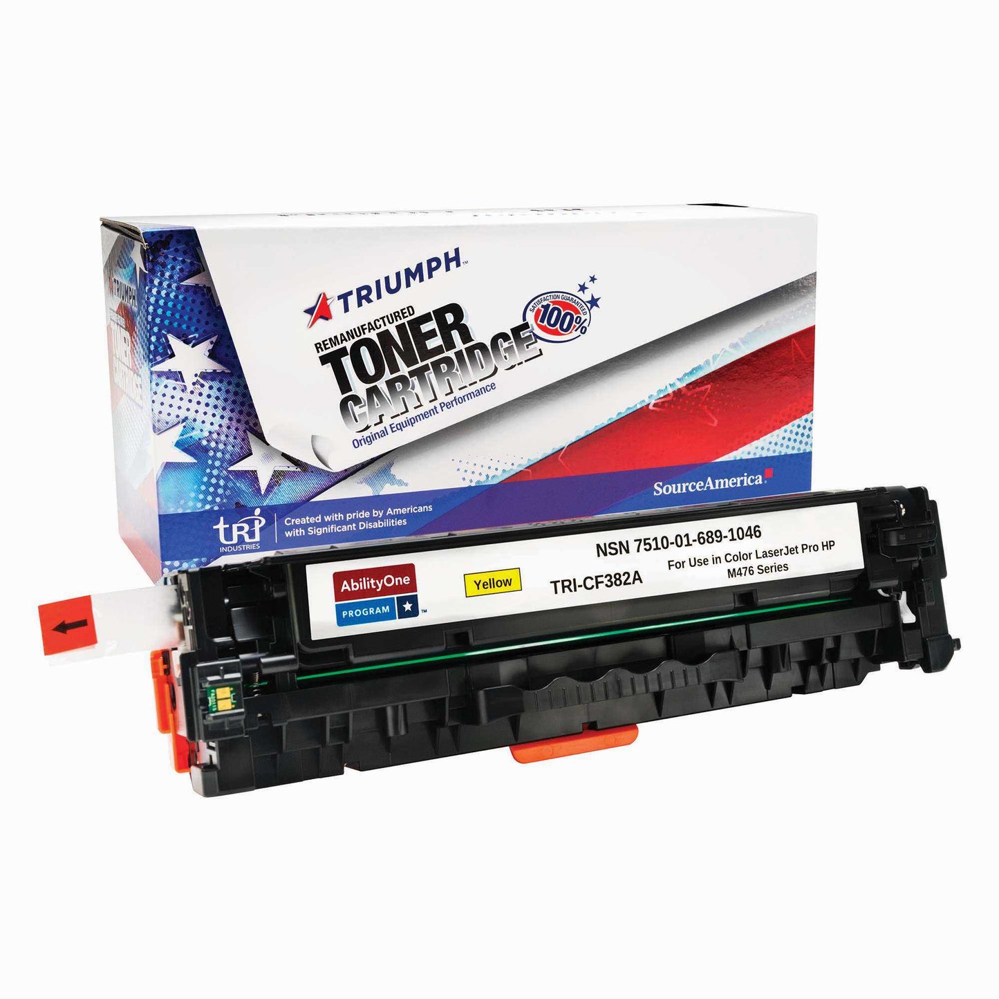AbilityOne 7510016891046 Reman Toner Cartridge Hp 312A Series Compatible Yellow Ink