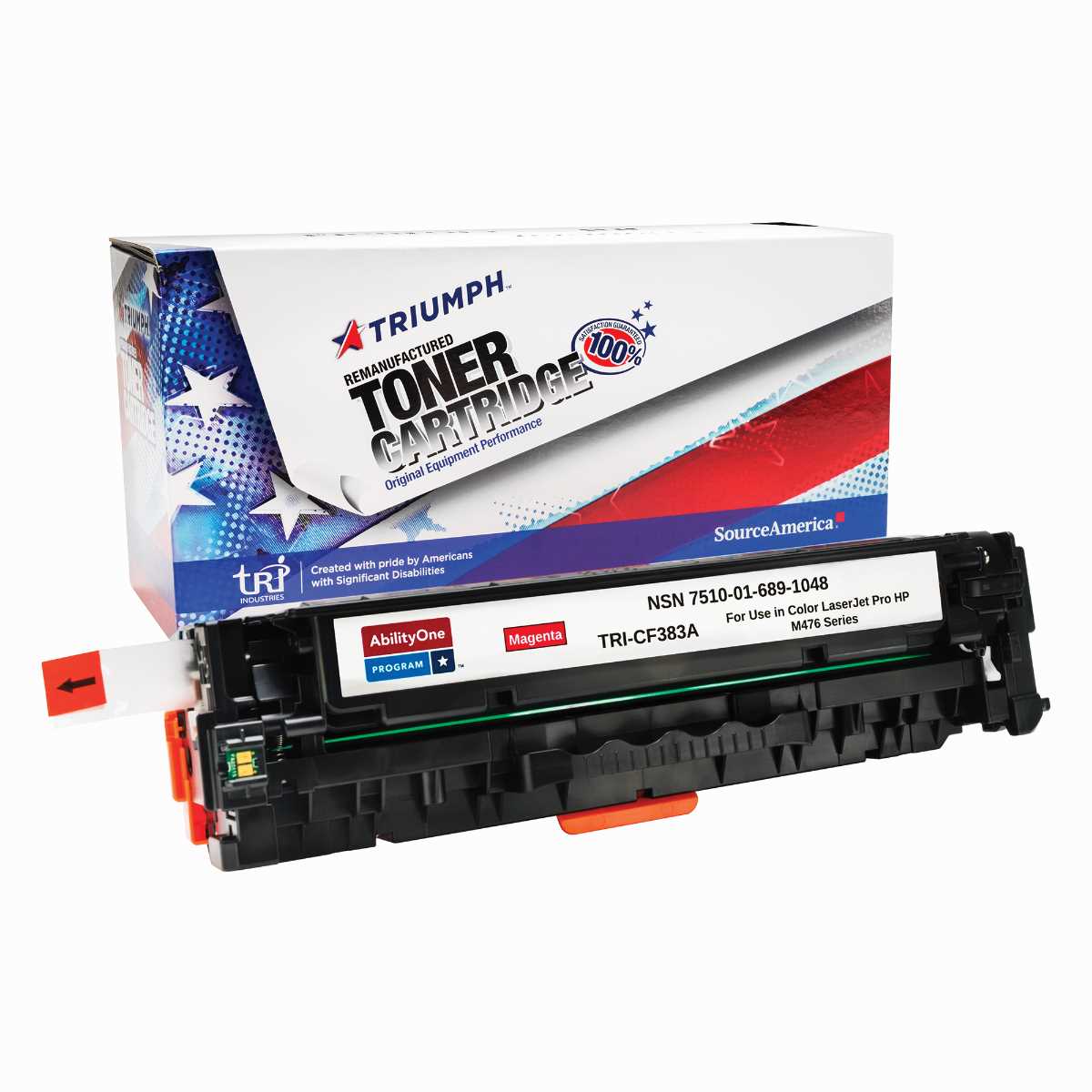 AbilityOne 7510016891048 Reman Toner Cartridge Hp 312A Series Compatible Magenta Ink