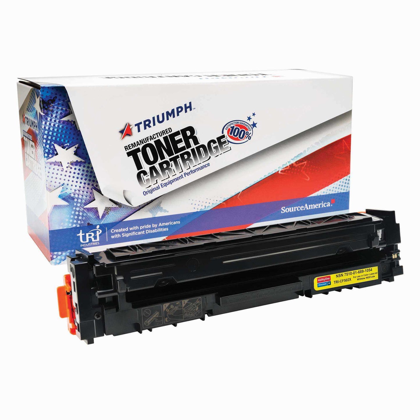 AbilityOne 7510016891054 Reman Toner Cartridge Hp 202X Series Compatible Yellow Ink