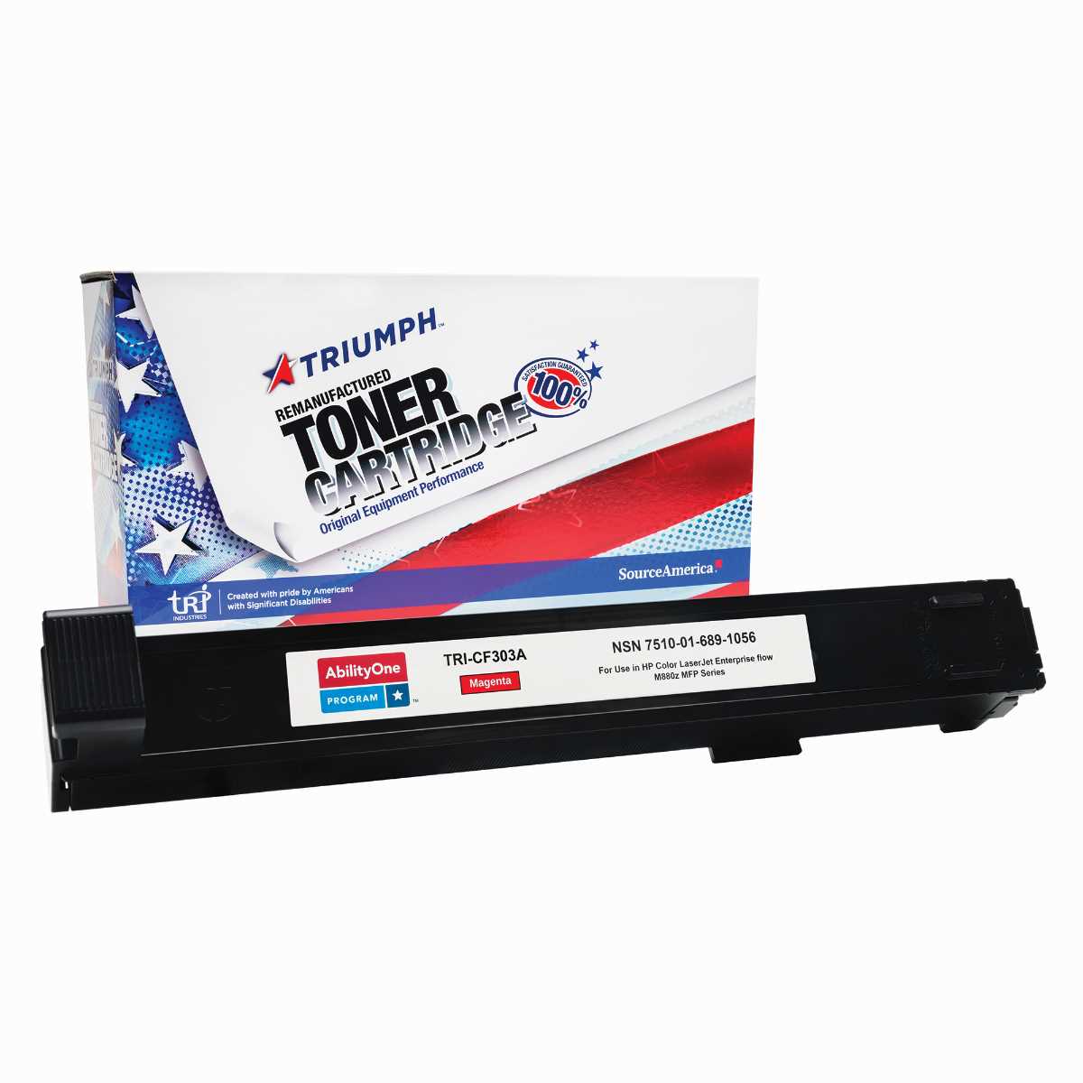 AbilityOne 7510016891056 Reman Toner Cartridge Hp 827A Series Compatible Magenta Ink