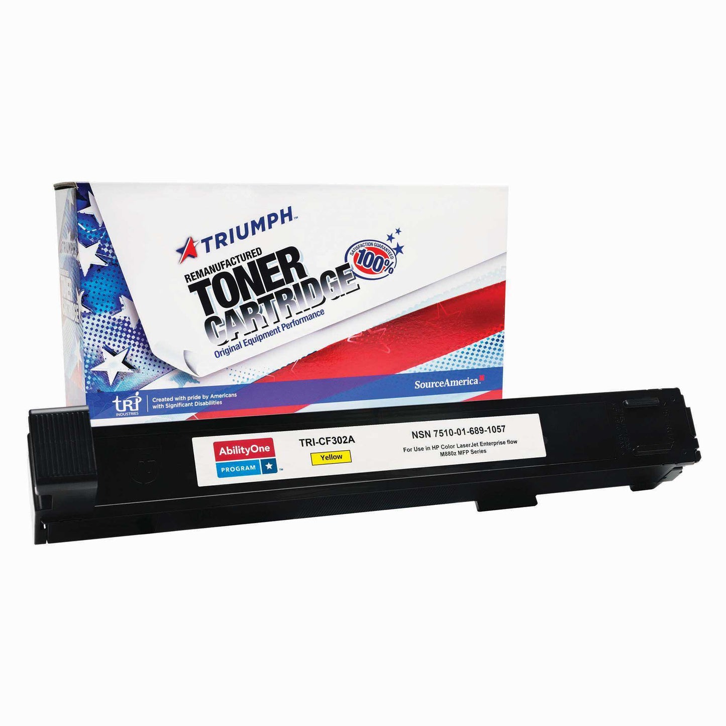 AbilityOne 7510016891057 Reman Toner Cartridge Hp 827A Series Compatible Yellow Ink