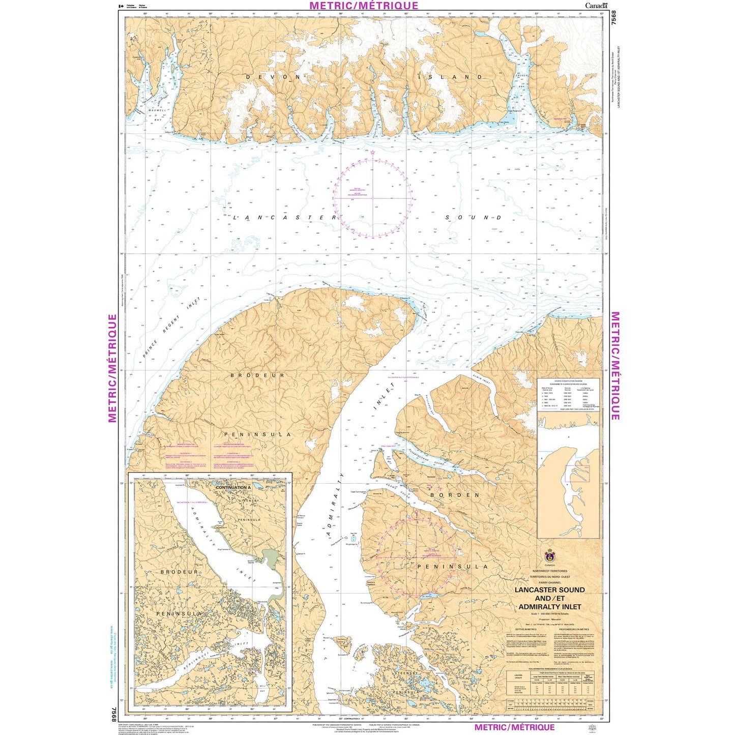 Paradise Clay CAN7568 CHS Chart Lancaster Sound and/et Admiralty Inlet