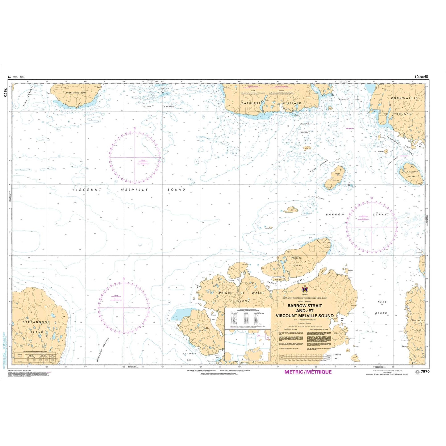 Paradise Clay CAN7570 CHS Chart Barrow Strait and/et Viscount Melville Sound