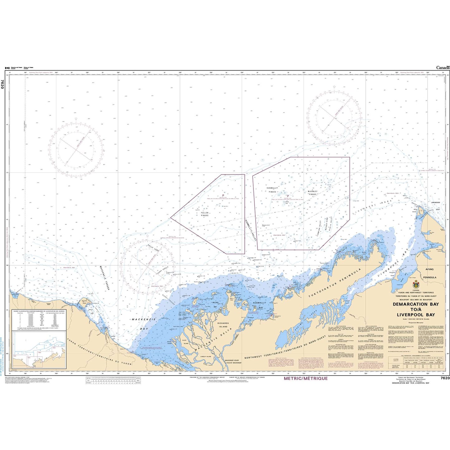 Paradise Clay CAN7620 CHS Chart Demarcation Bay to/ Liverpool Bay