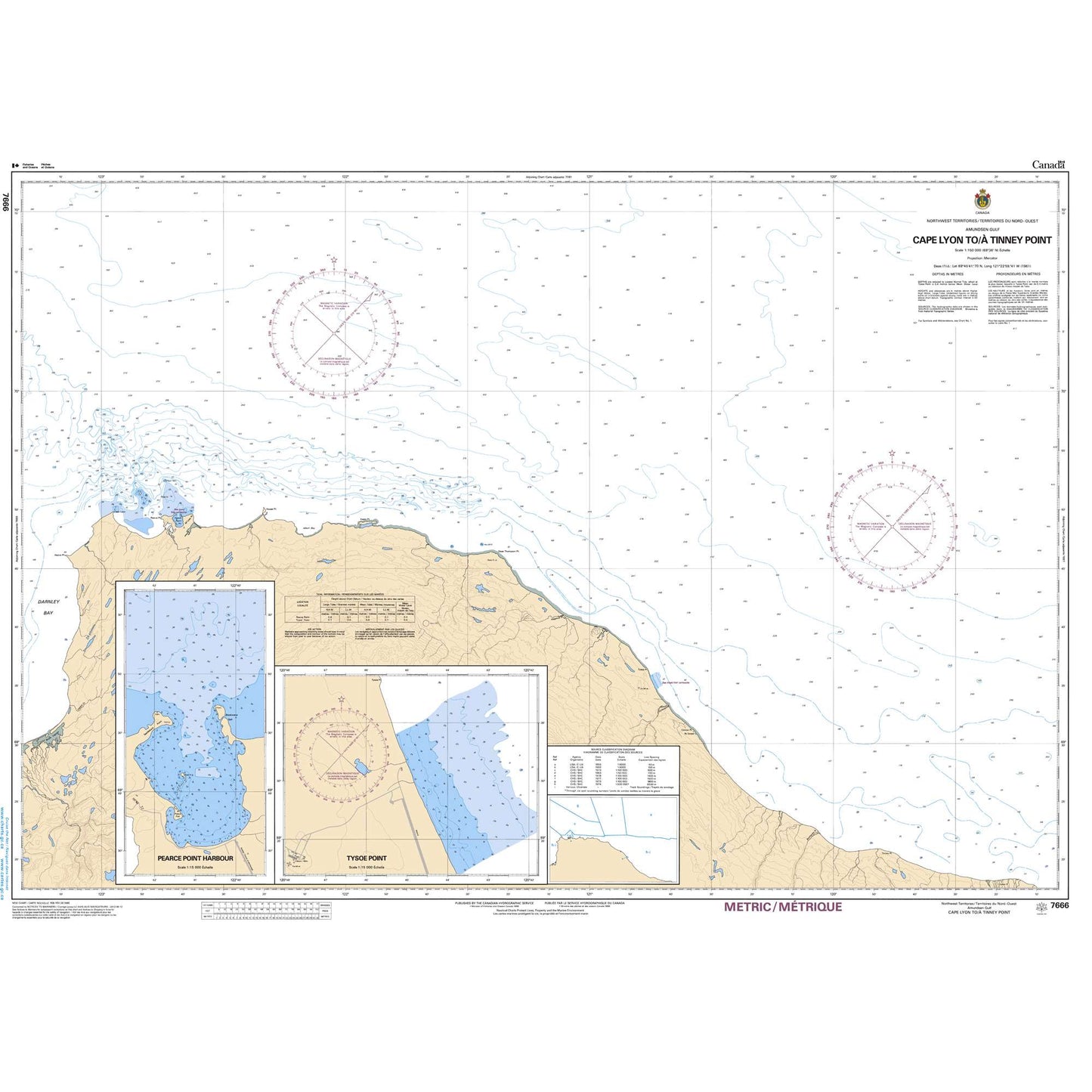Paradise Clay CAN7666 CHS Chart Cape Lyon to/ Tinney Point