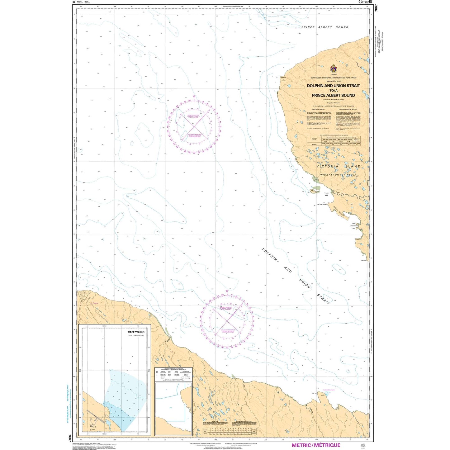 Paradise Clay CAN7667 CHS Chart Dolphin and Union Strait To/ A Prince Albert Sound