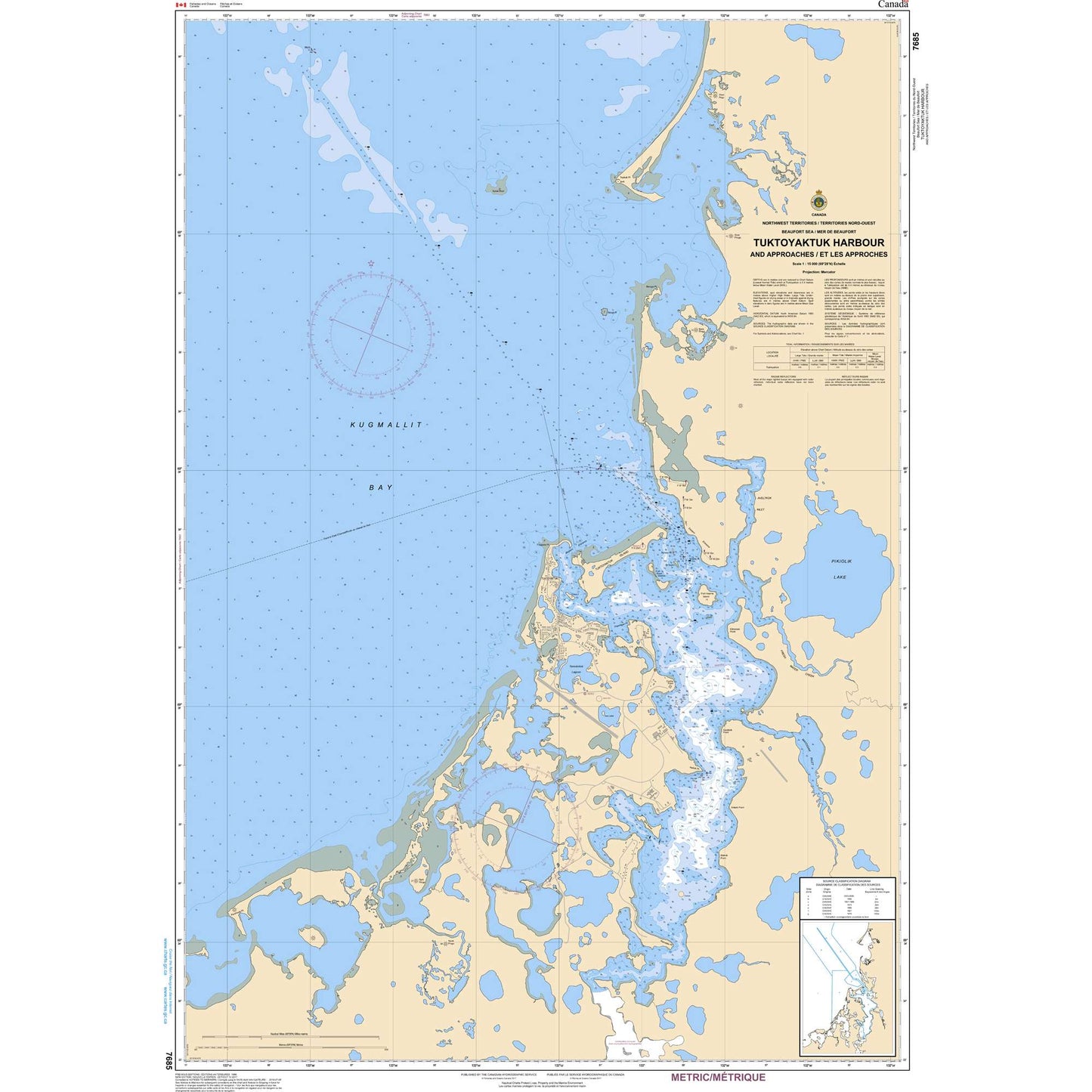 Paradise Clay CAN7685 CHS Chart Tuktoyaktuk Harbour and Approaches/et les approches