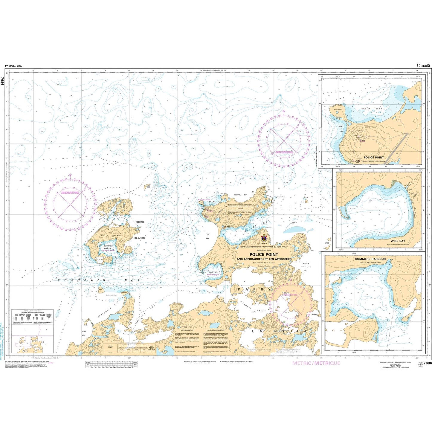 Paradise Clay CAN7686 CHS Chart Police Point And Approaches/ Et Les Approches