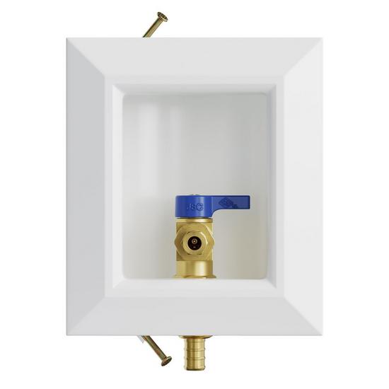 Jones Stephens B05913LF Icemaker Box, Quarter Turn Valve with 1/2" PEX F1807 Connection, Lead Free