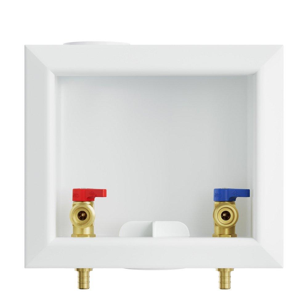 Jones Stephens B05942 Washing Machine Box, Center Outlet, 1/2" PEX F1807 Connection