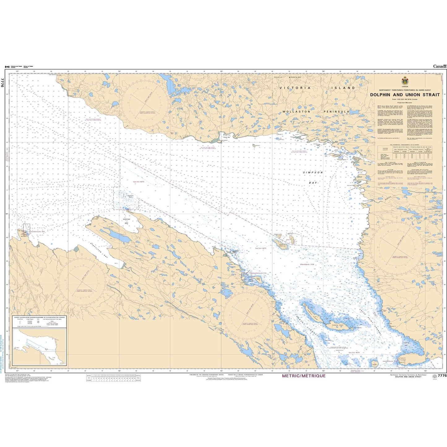 Paradise Clay CAN7776 CHS Chart Dolphin and Union Strait