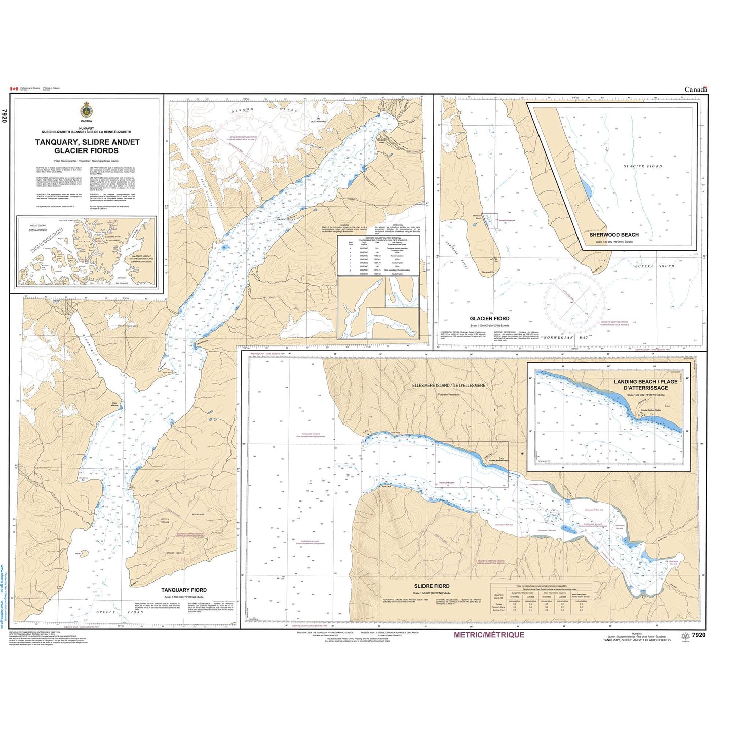 Paradise Clay CAN7920 CHS Chart Tanquary,Slidee and Glacier Fiords