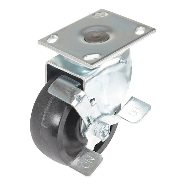 Vestil CST-HLD-5X2GFN-SWB Light Duty Glass Filled Nylon Swivel With Brake Caster 5 In. x 2 In. 1200 lb Black