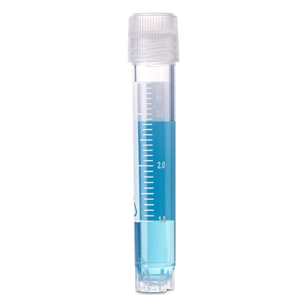 Globe Scientific 3032-4 Cryogenic Vials 4.0ml Sterile External Threads Attached Screwcap with O-ring seal RB SS PG WS