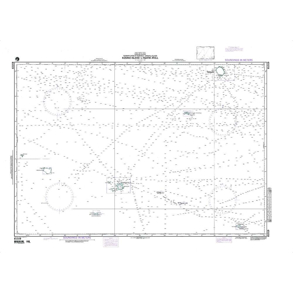 Paradise Clay NGA_81019 NGA Chart Kosrae Is to Ngatik Atoll Caroline Is