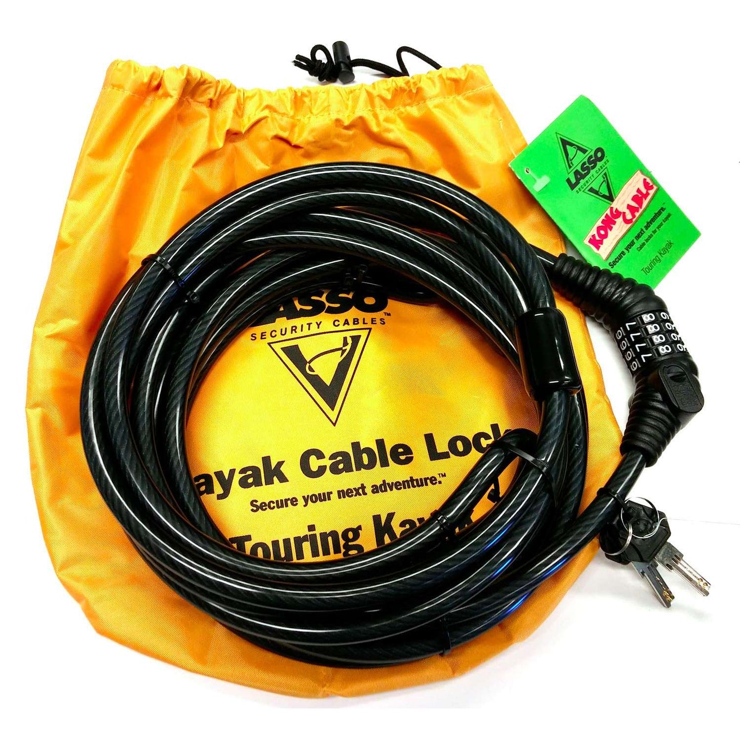 Paradise Clay LAS006 Lasso Kong Cable Kayak Lock for Closed Deck Touring Kayaks