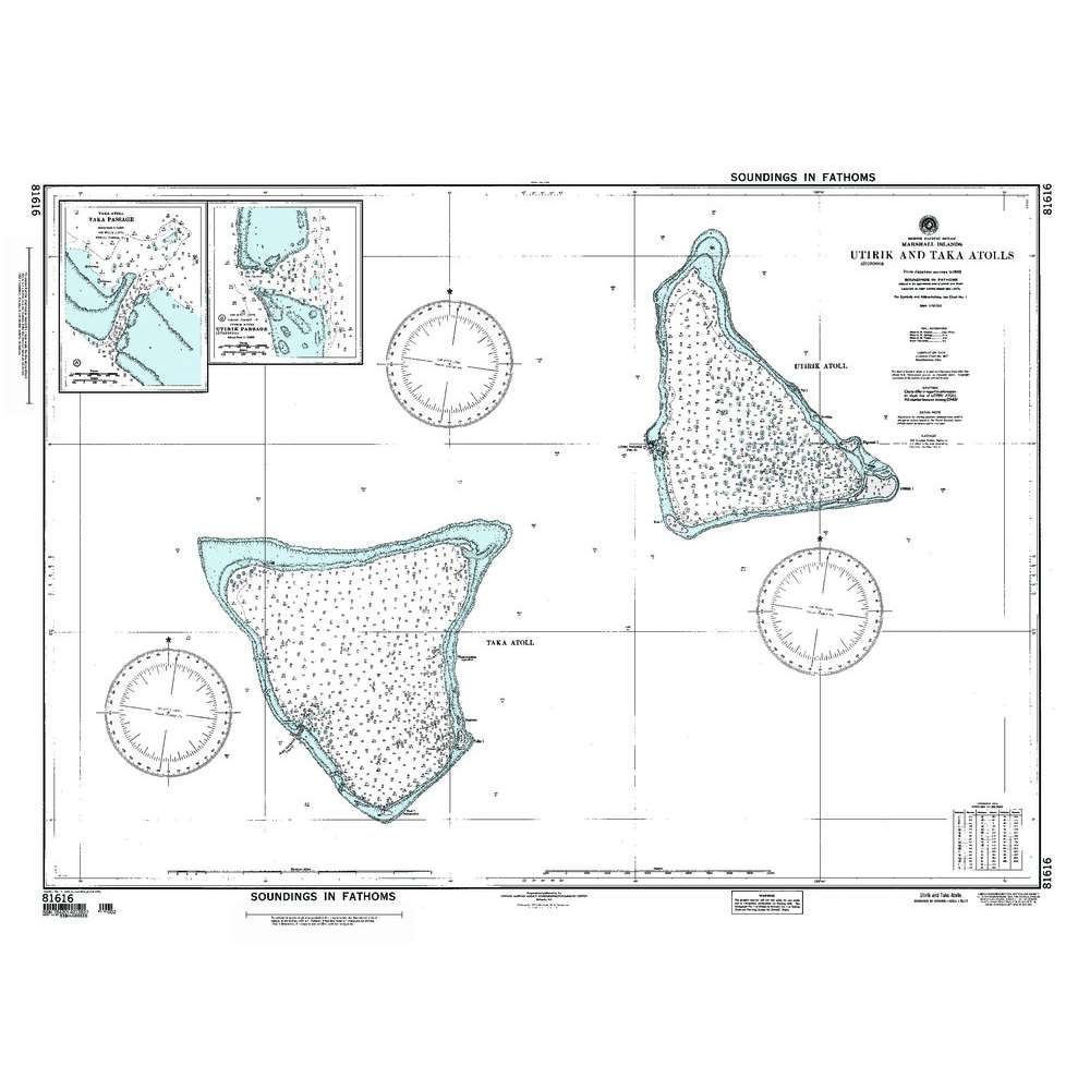 Paradise Clay NGA_81616 NGA Chart Utirik and Taka Atolls Marshall Is.