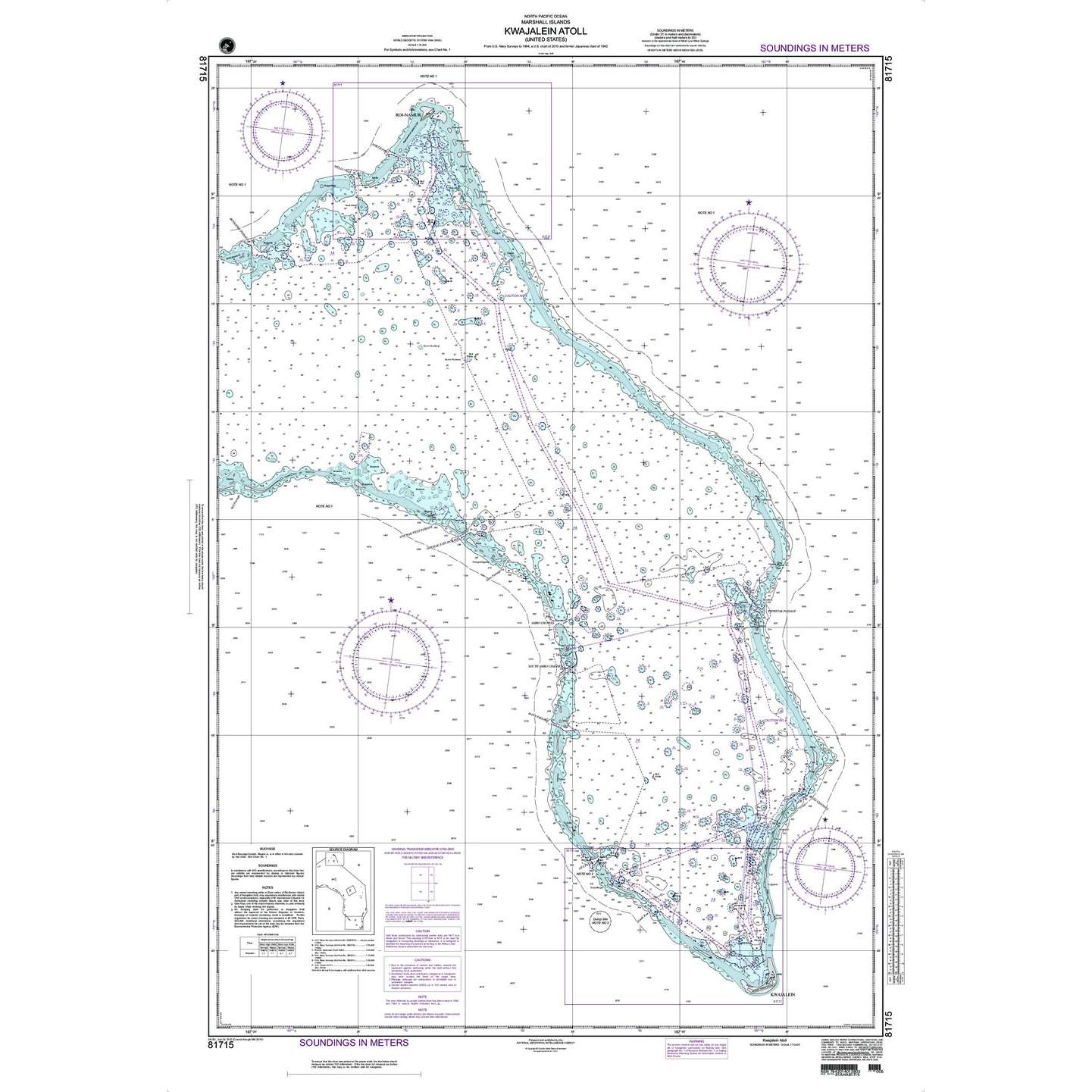 Paradise Clay NGA_81715 NGA Chart Kwajalein Atoll