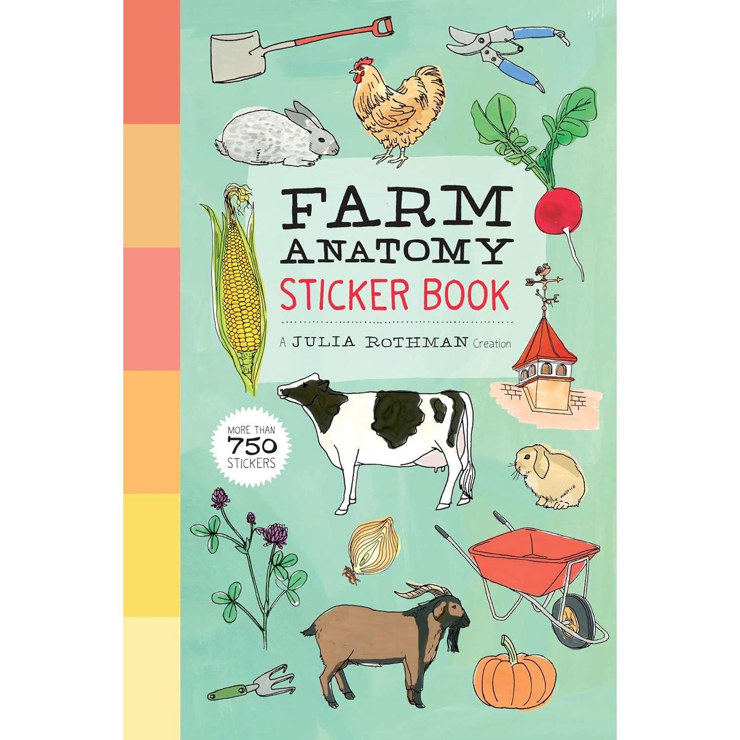 Paradise Clay WPC173 Farm Anatomy Sticker Book: A Julia Rothman Creation - Book