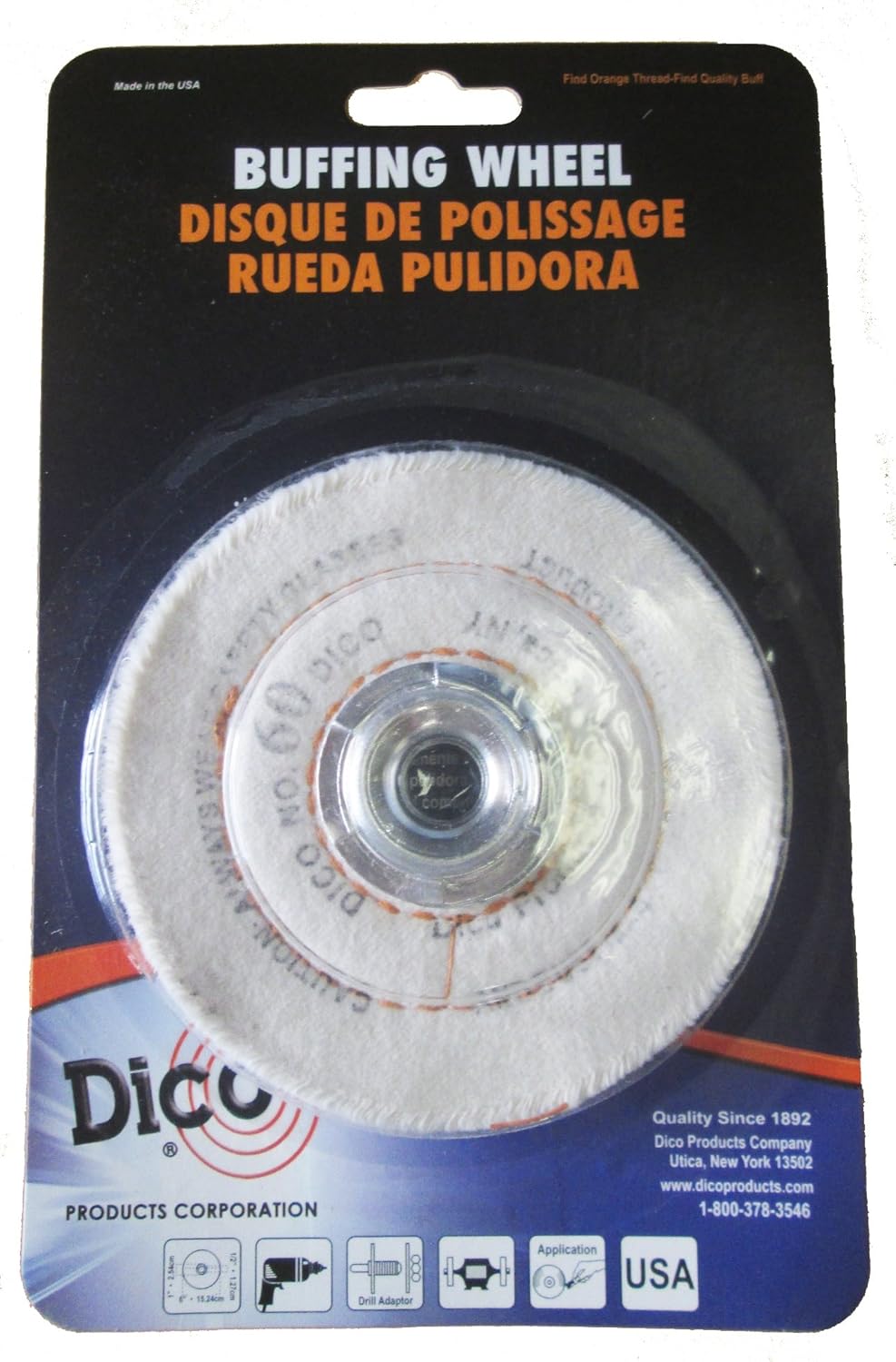 Dico 527-60-4 Canton Flannel 4-Inch Diameter 1/2-Inch Thick Buffing Wheel