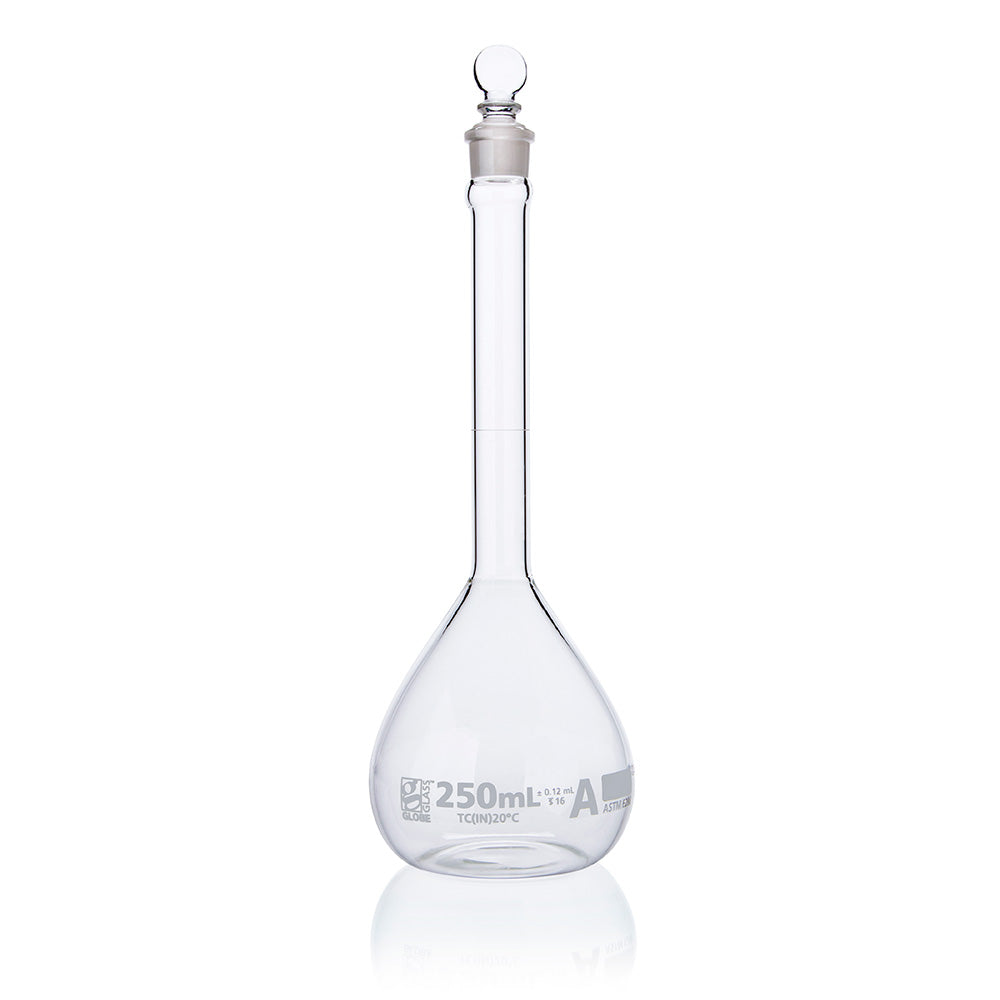 Globe Scientific 8200050 Flask Volumetric Globe Glass 50mL Class A To Contain (TC) ASTM E288 6/Box