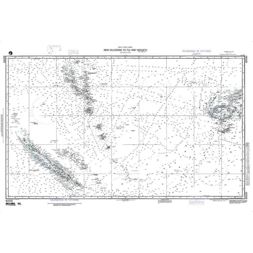 Paradise Clay NGA_82030 NGA Chart New Caledonia to Fiji Is and Vanuatu
