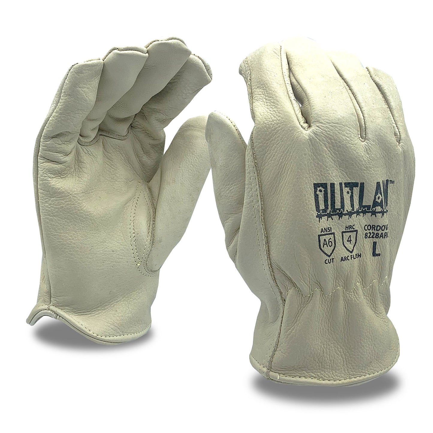 Cordova Safety 8228ARCL Driver, Cowhide, Outlaw Arc™, Premium, Grain, A6 Cut