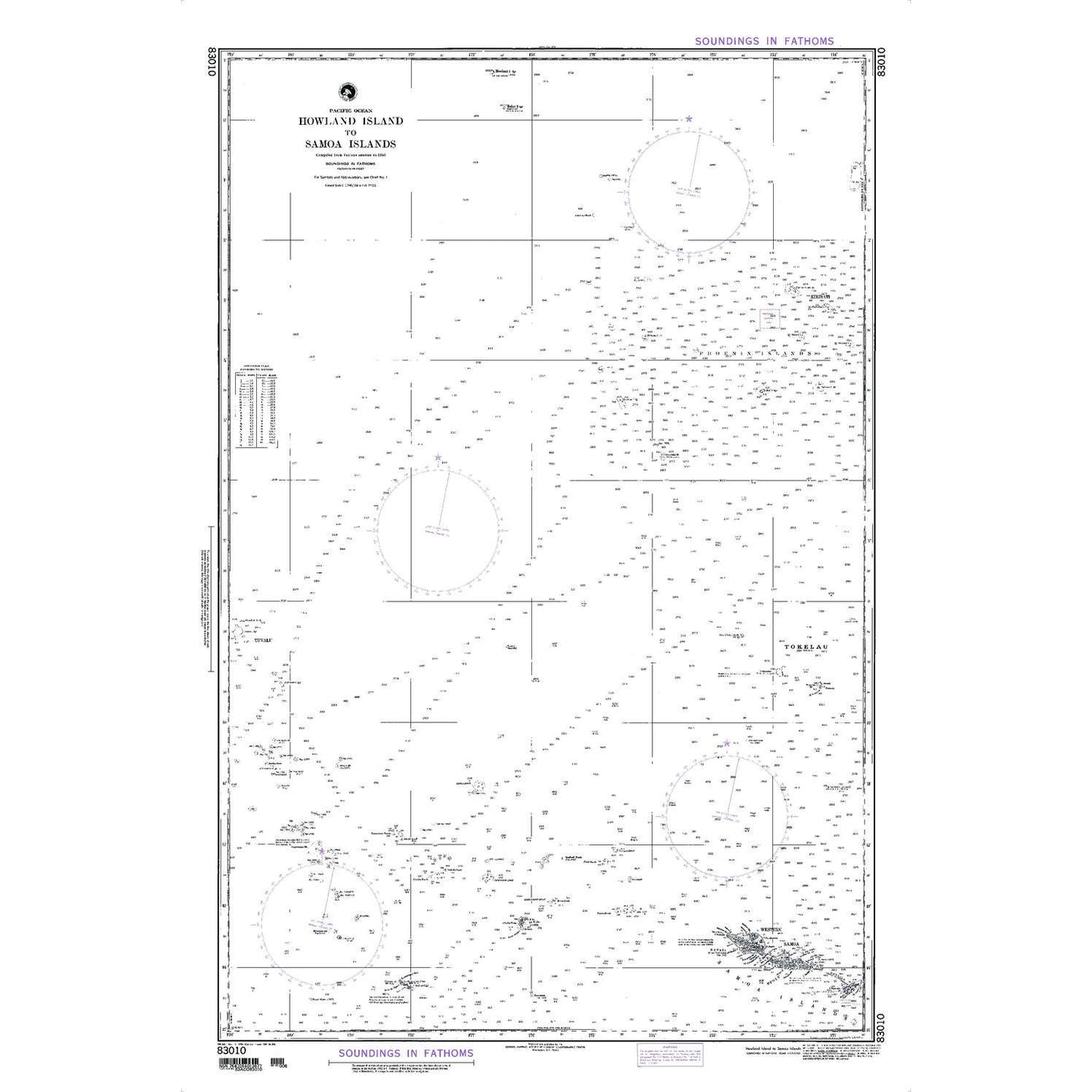 Paradise Clay NGA_83010 NGA Chart Howland Island to Samoa Island
